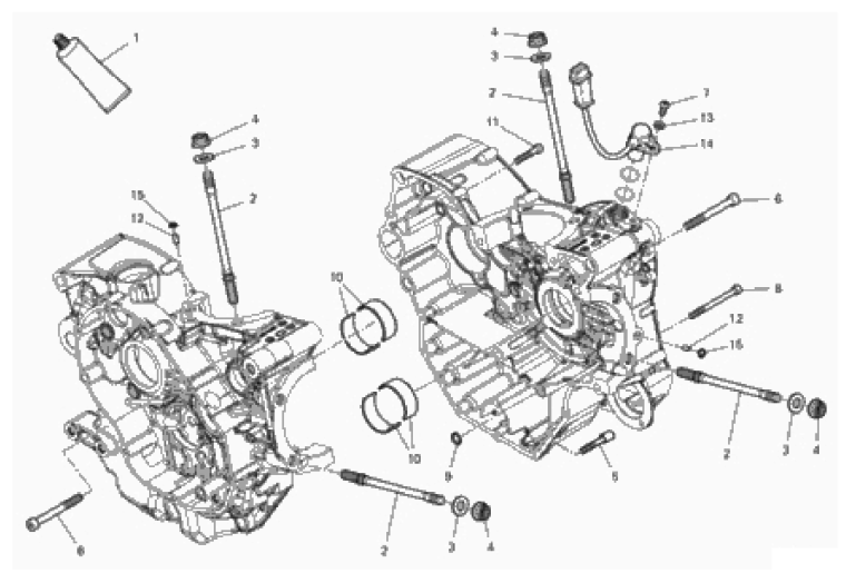 HALF-CRANKCASES PAIR 