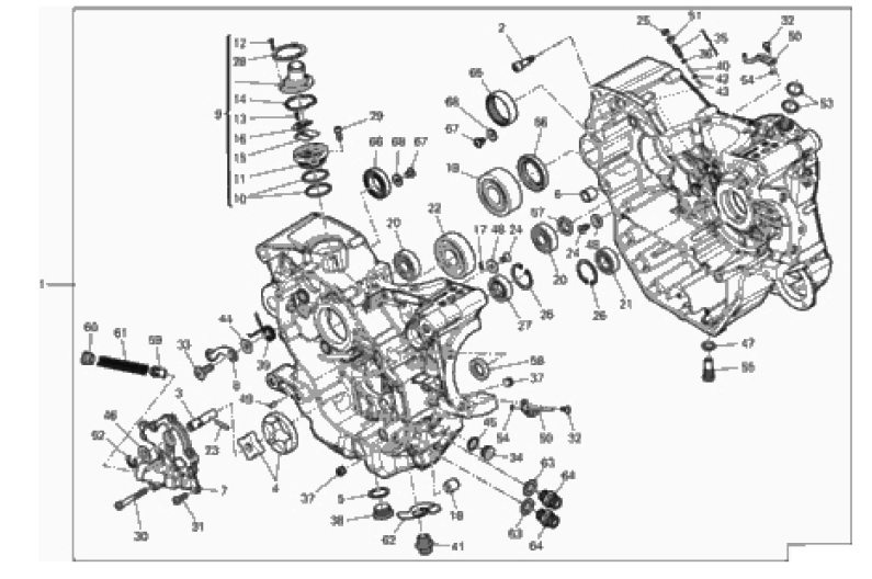 HALF-CRANKCASES PAIR 