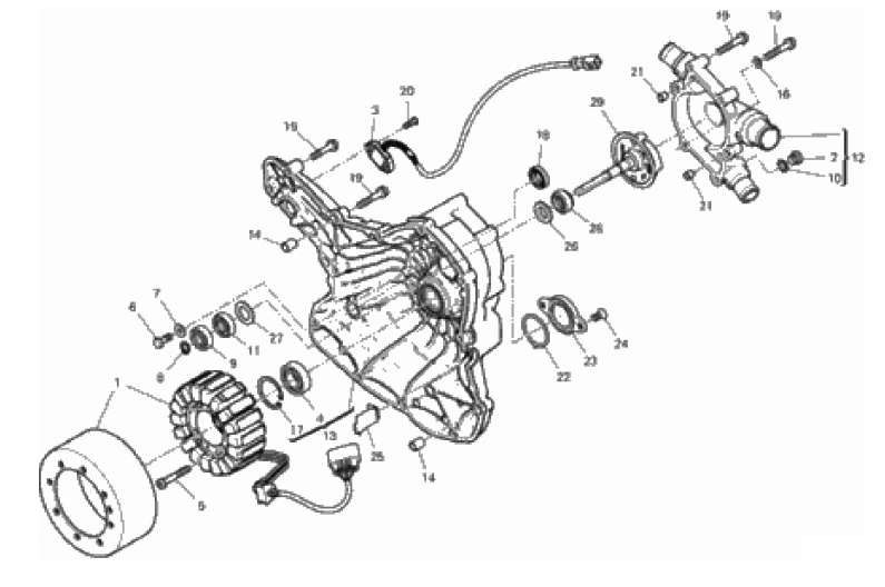 WATER PUMP-ALTR-SIDE CRNKCSE COVER 