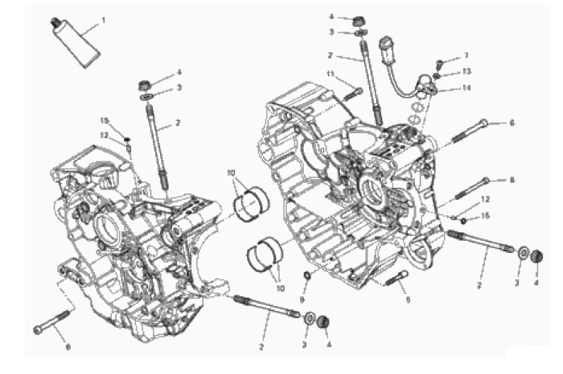 HALF-CRANKCASES PAIR 