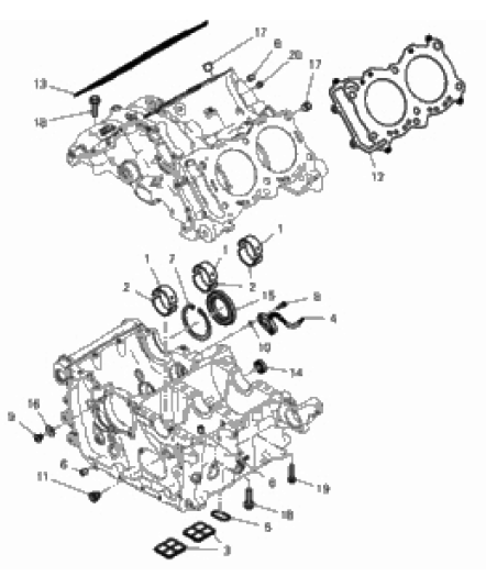 HALF-CRANKCASES PAIR 