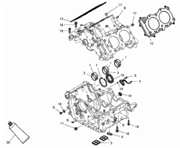 HALF-CRANKCASES PAIR 