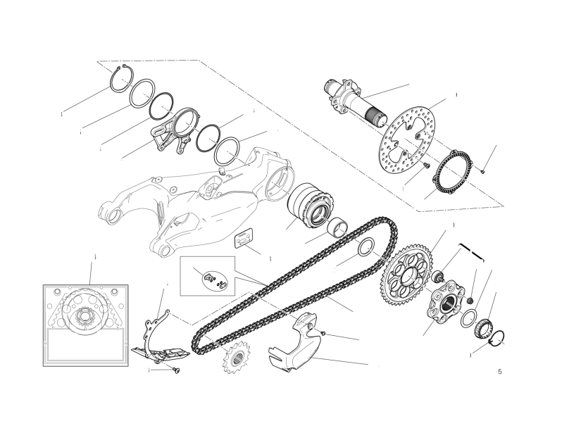 REAR WHEEL SPINDLE