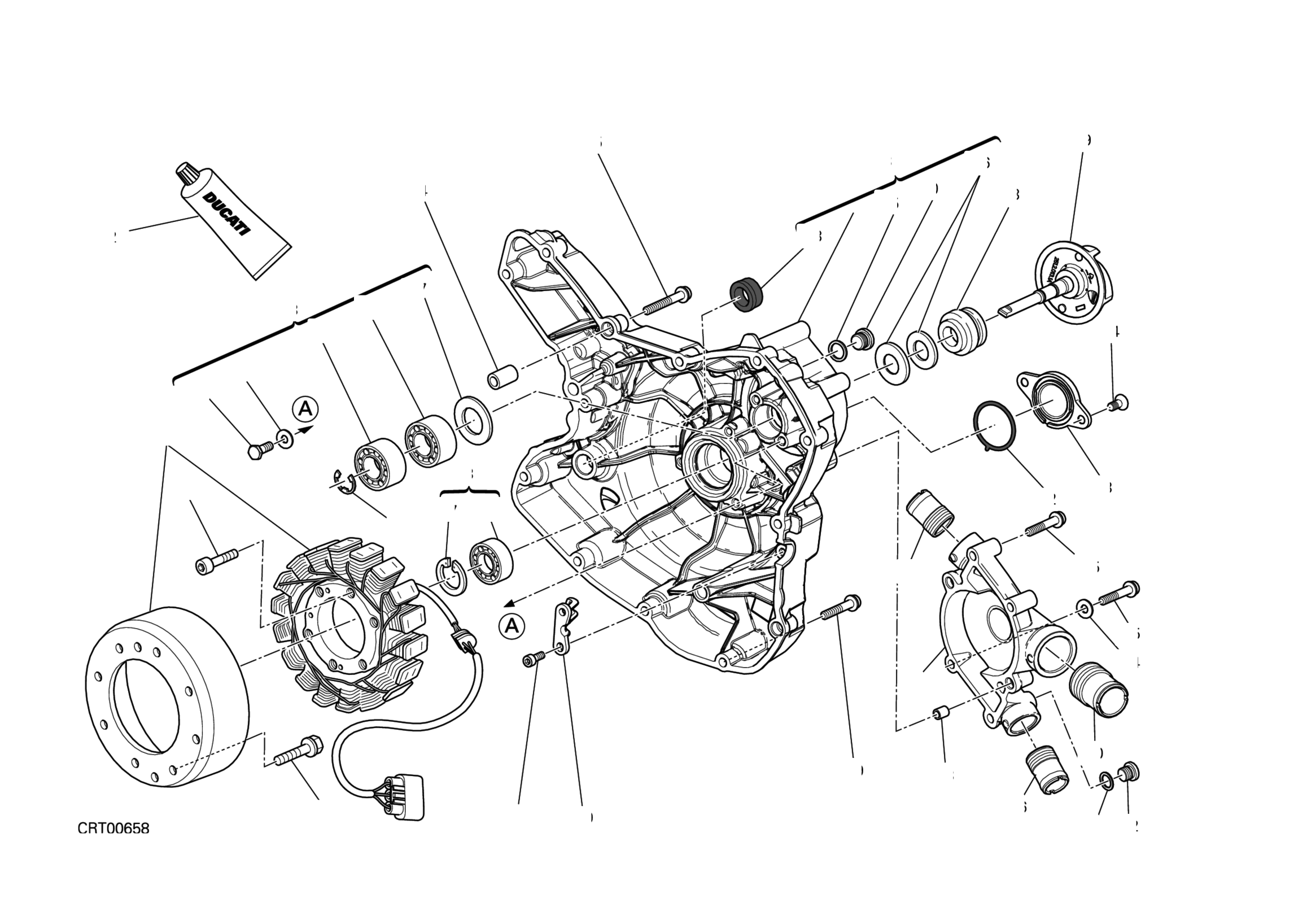 WATER PUMP-ALTR-SIDE CRNKCSE COVER