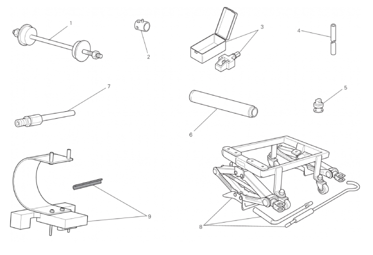 WORKSHOP SERVICE TOOLS, FRAME 