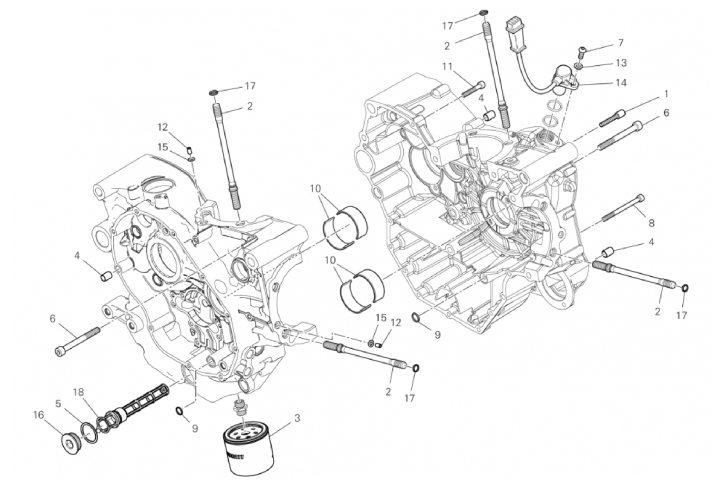 HALF-CRANKCASES PAIR 