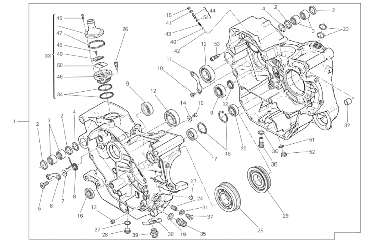 HALF-CRANKCASES PAIR 