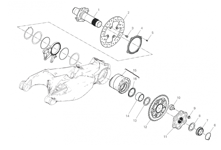 REAR WHEEL SPINDLE 