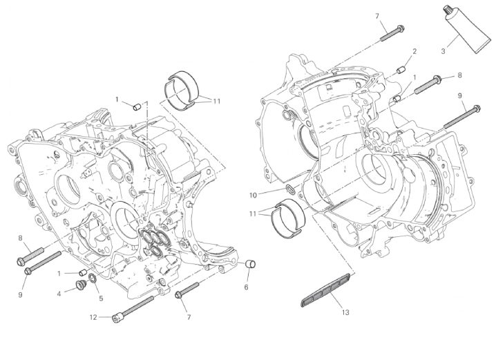 HALF-CRANKCASES PAIR 