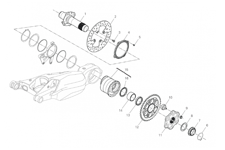 REAR WHEEL SPINDLE 