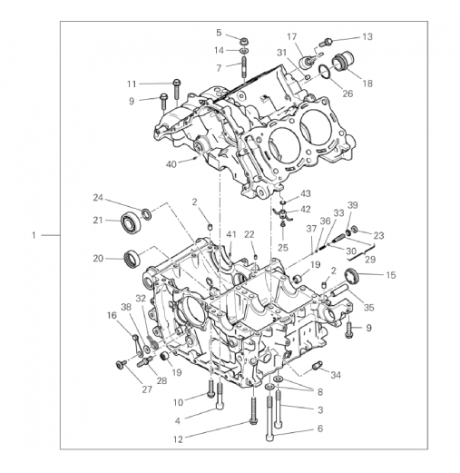 HALF-CRANKCASES PAIR 