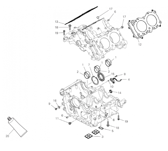 HALF-CRANKCASES PAIR 