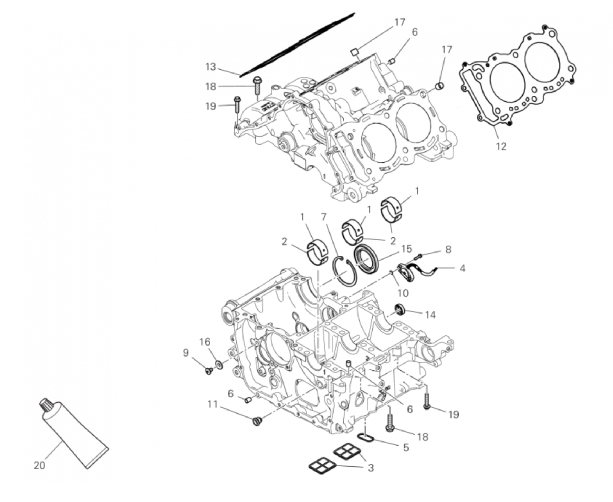 HALF-CRANKCASES PAIR 