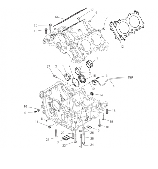 HALF-CRANKCASES PAIR 