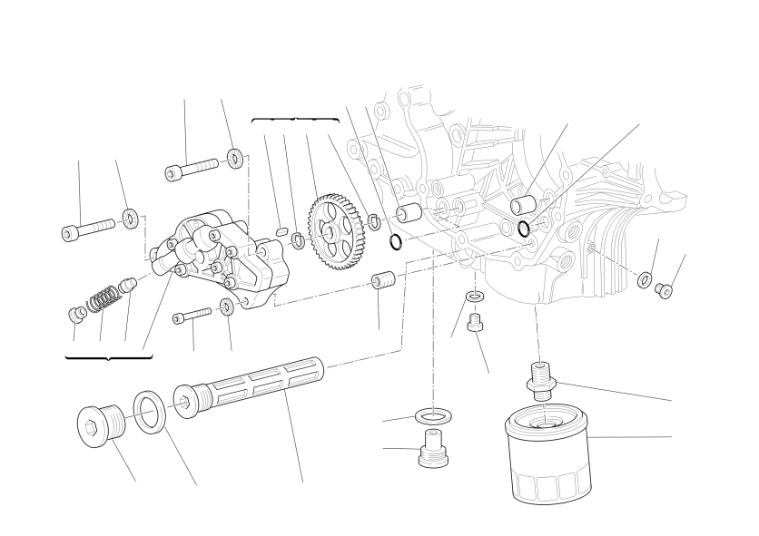 Filters and oil pump