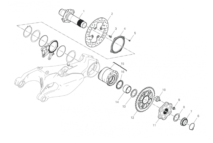 REAR WHEEL SPINDLE 