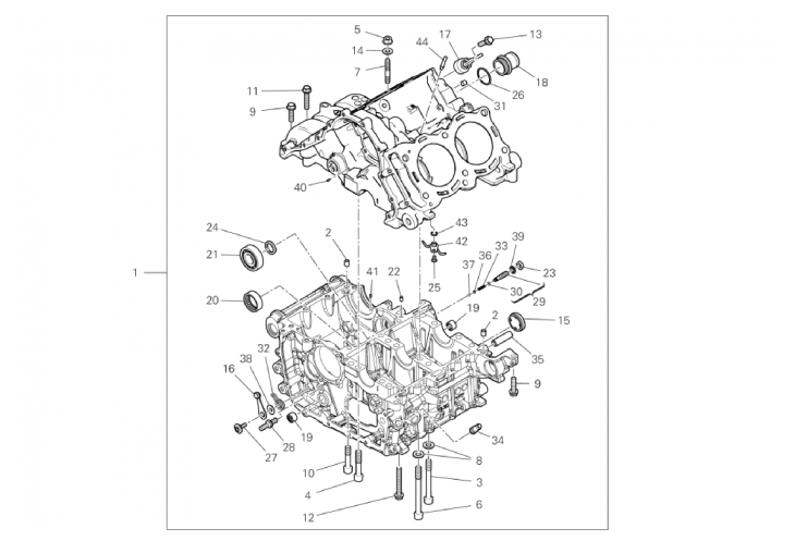 HALF-CRANKCASES PAIR 