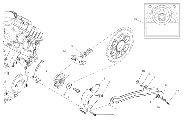 FRONT SPROCKET - CHAIN 