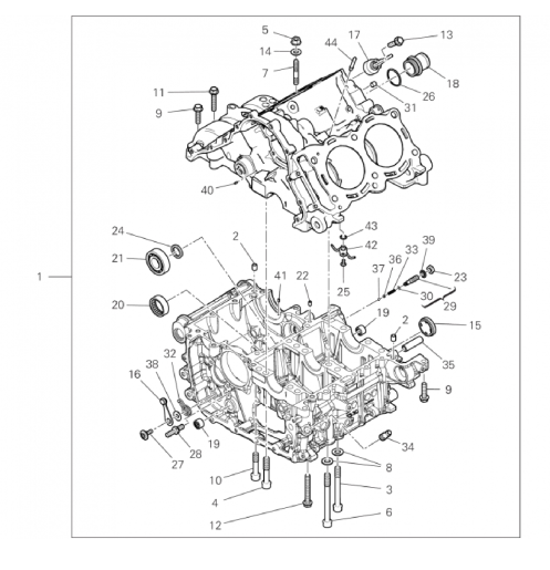 HALF-CRANKCASES PAIR 
