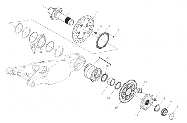 REAR WHEEL SPINDLE 