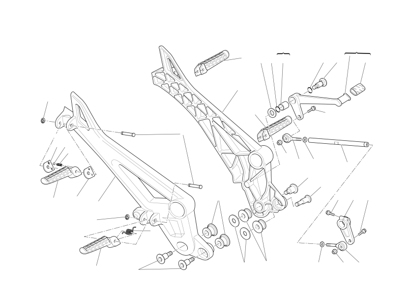 Gearchange lever - footrest