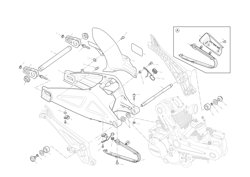 Swingarm and drive chain